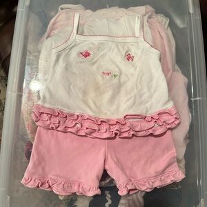 Kissy Kissy Pink and White Kids Matching Set